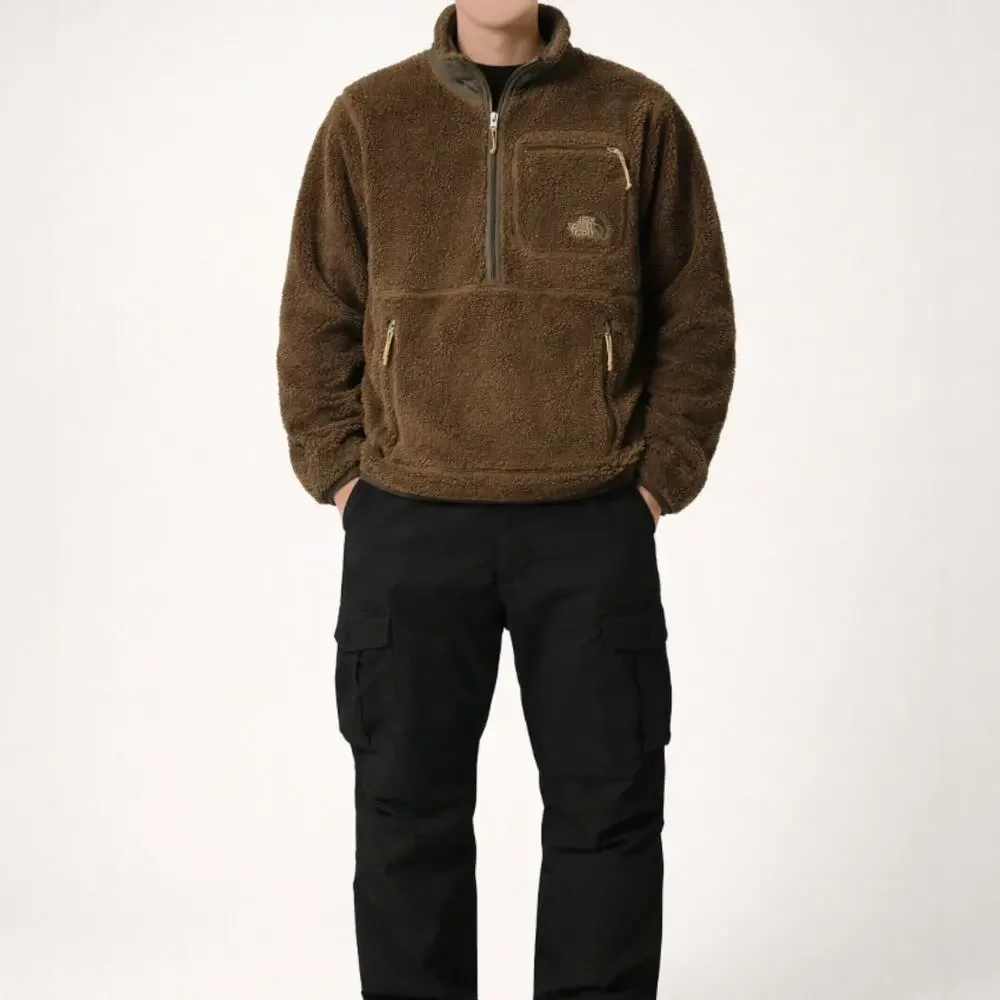 The North Face Extreme Pile Pullover Mens S Sherpa Fleece Half Zip 3 Zip Pockets